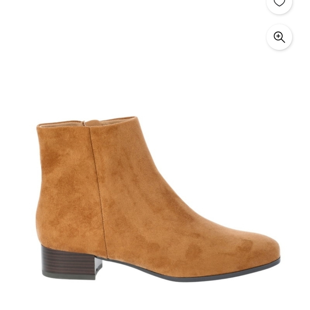 Women's Suede Ankle Boots in Cognac